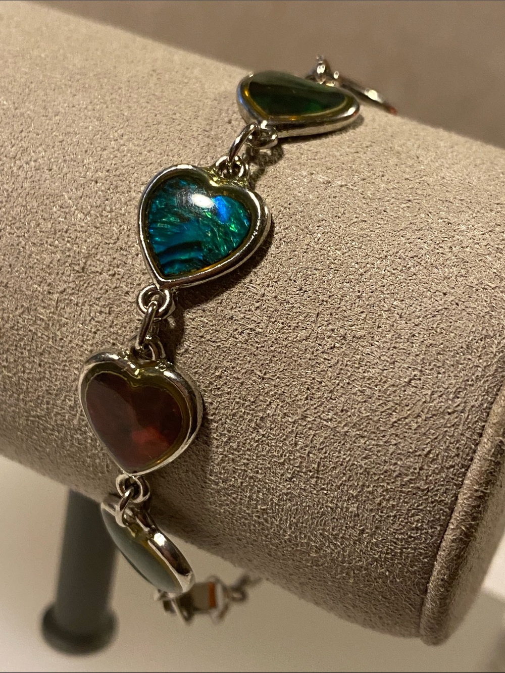 Multi-Color Heart Link Bracelet - Picture 4 of 7